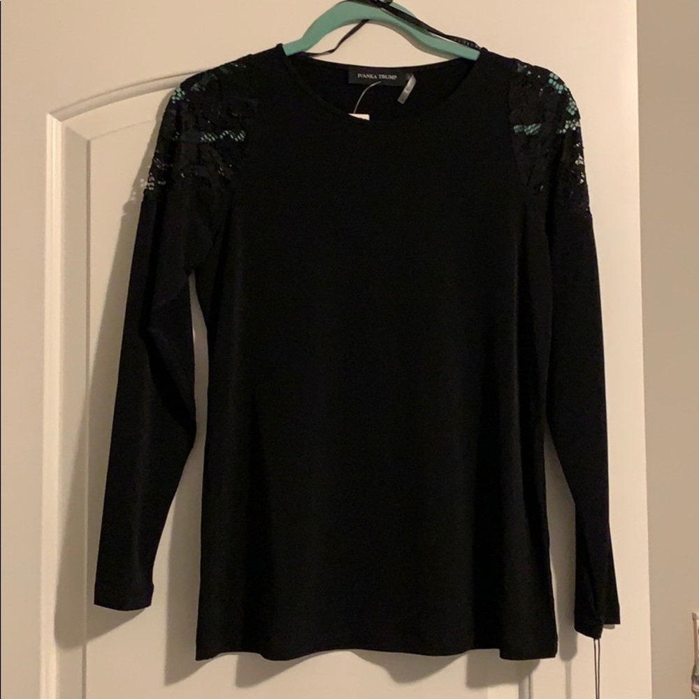 Ivanka Trump Top with Mesh Shoulders